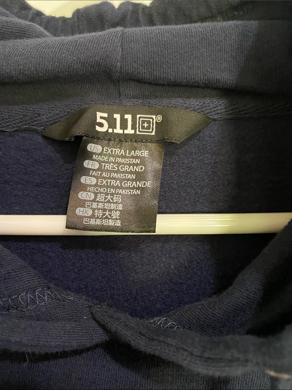 5.11 Tactical Navy Hoodie with Olive Logo - Picture 2 of 7